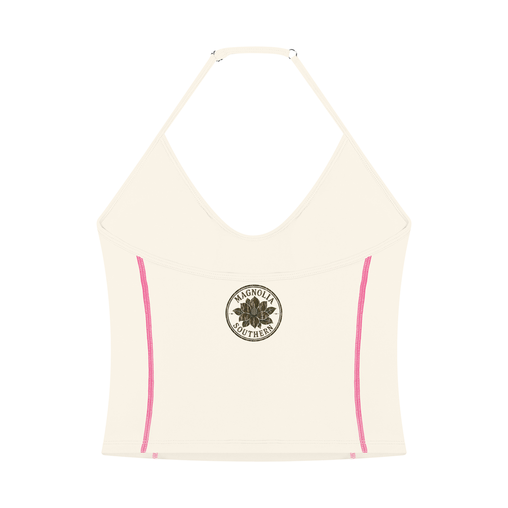 Southern Magnolia Halter Neck Yoga Tank Top