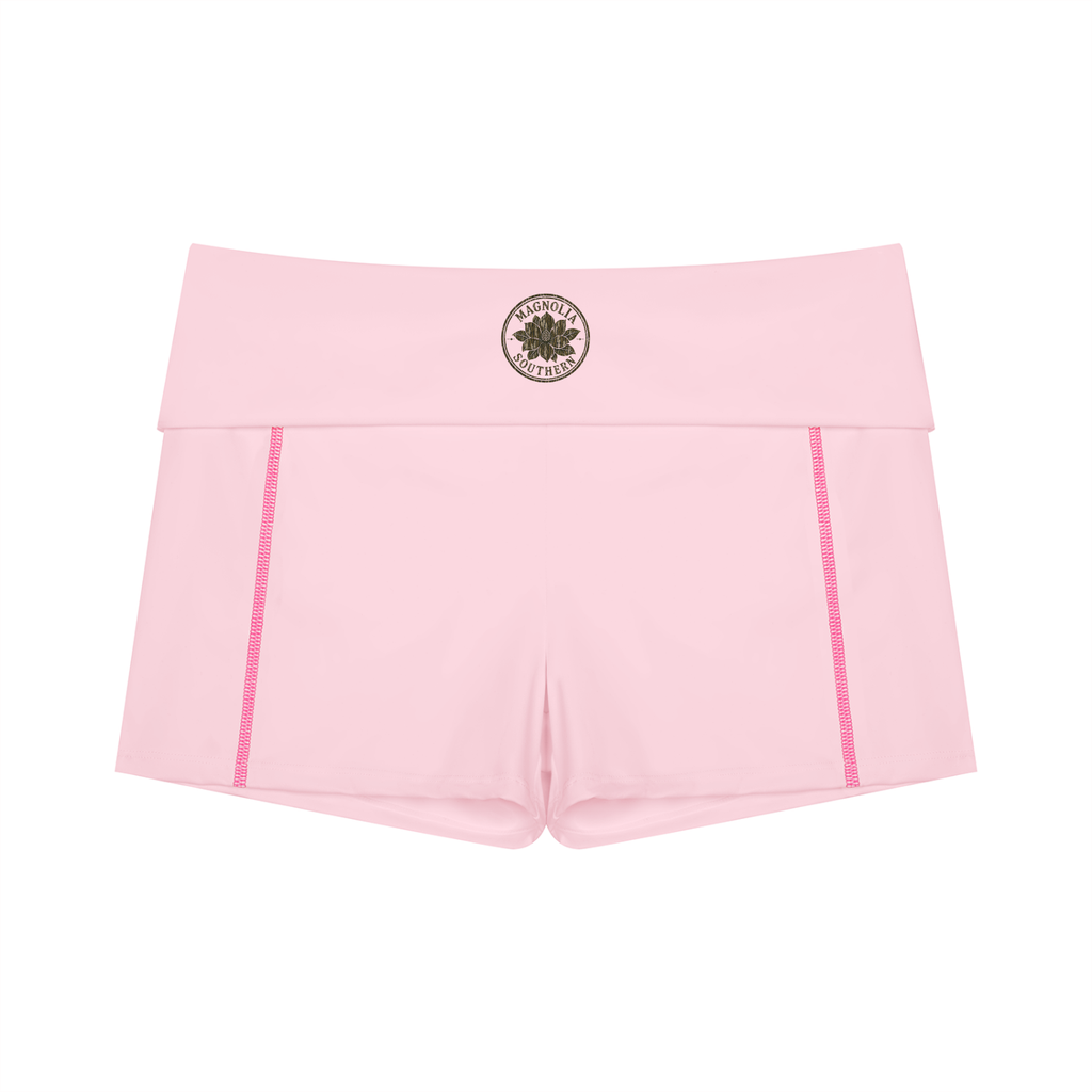 Southern Magnolia High Waisted Yoga Biker Shorts