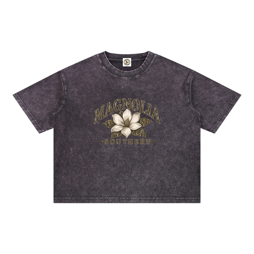 Mineral Wash Boxy Cotton T-Shirt