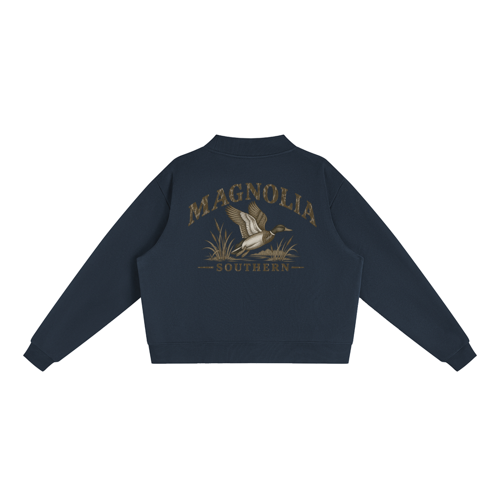 Essential Fleece Mock-Neck Crew Sweatshirt