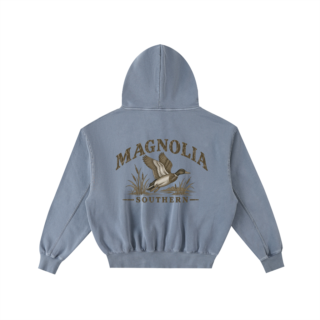 Magnolia Southern Frayed Enzyme Washed Fleece Hoodie
