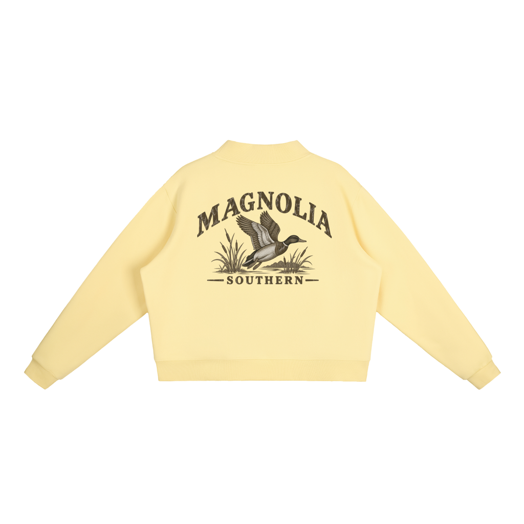 Essential Fleece Mock-Neck Crew Sweatshirt