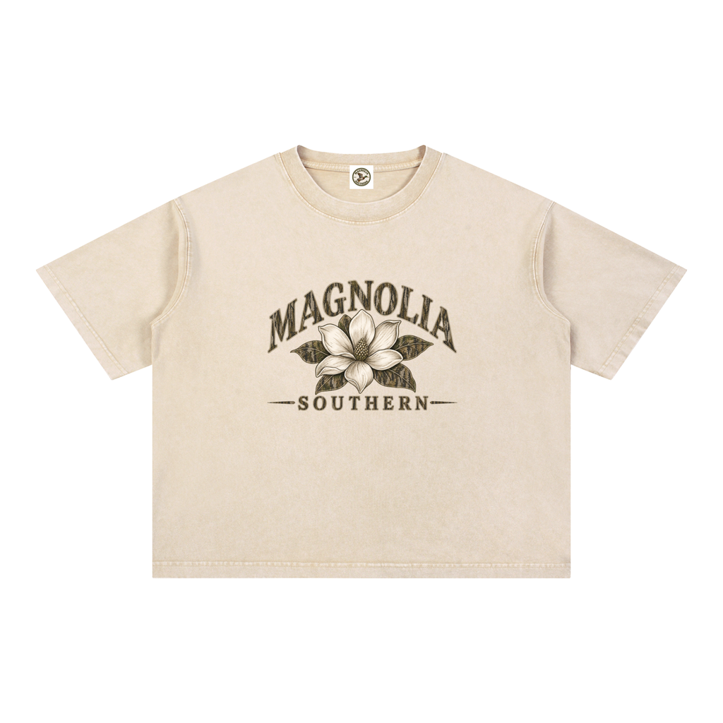 Mineral Wash Boxy Cotton T-Shirt