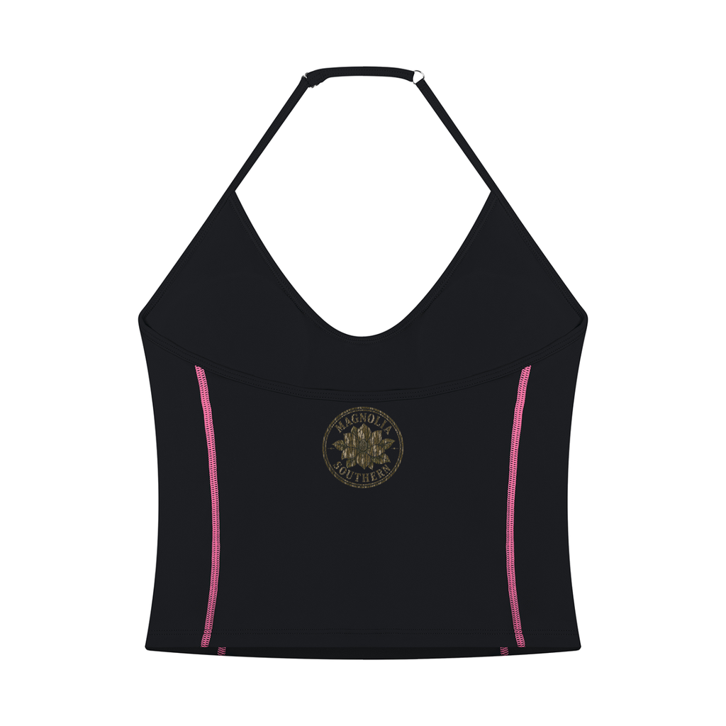 Southern Magnolia Halter Neck Yoga Tank Top