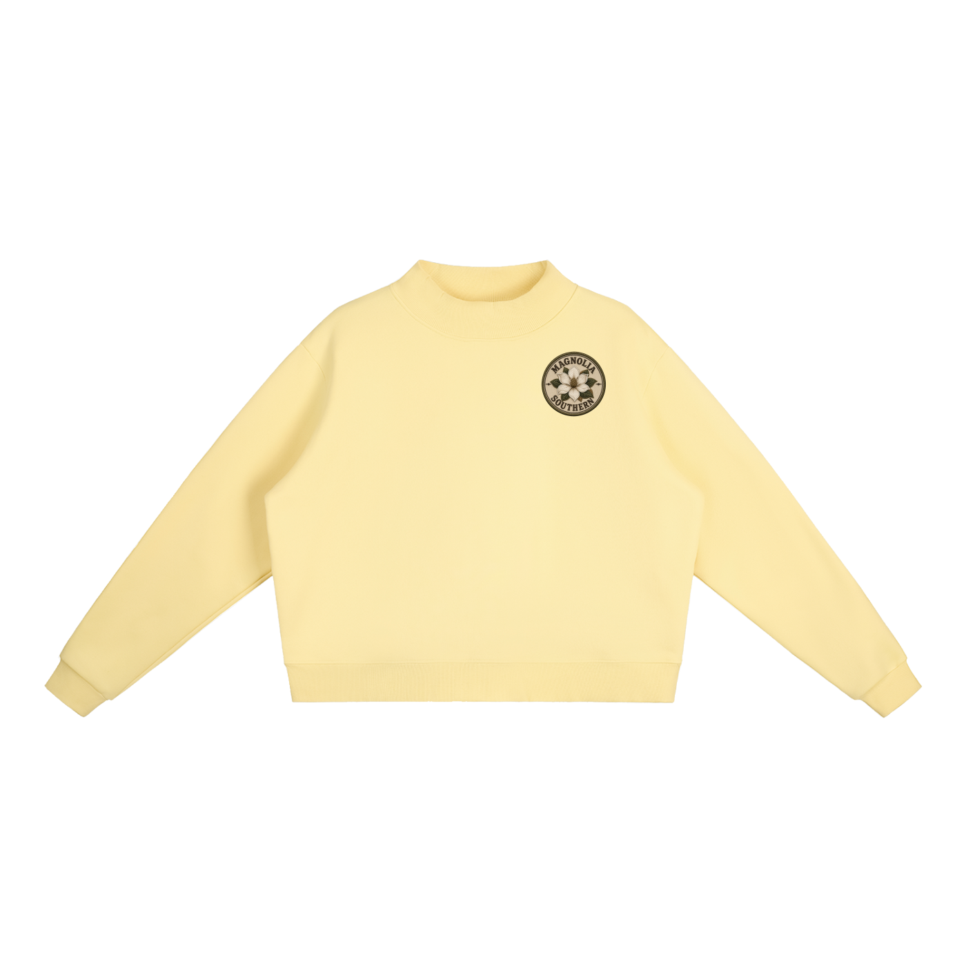 Essential Fleece Mock-Neck Crew Sweatshirt