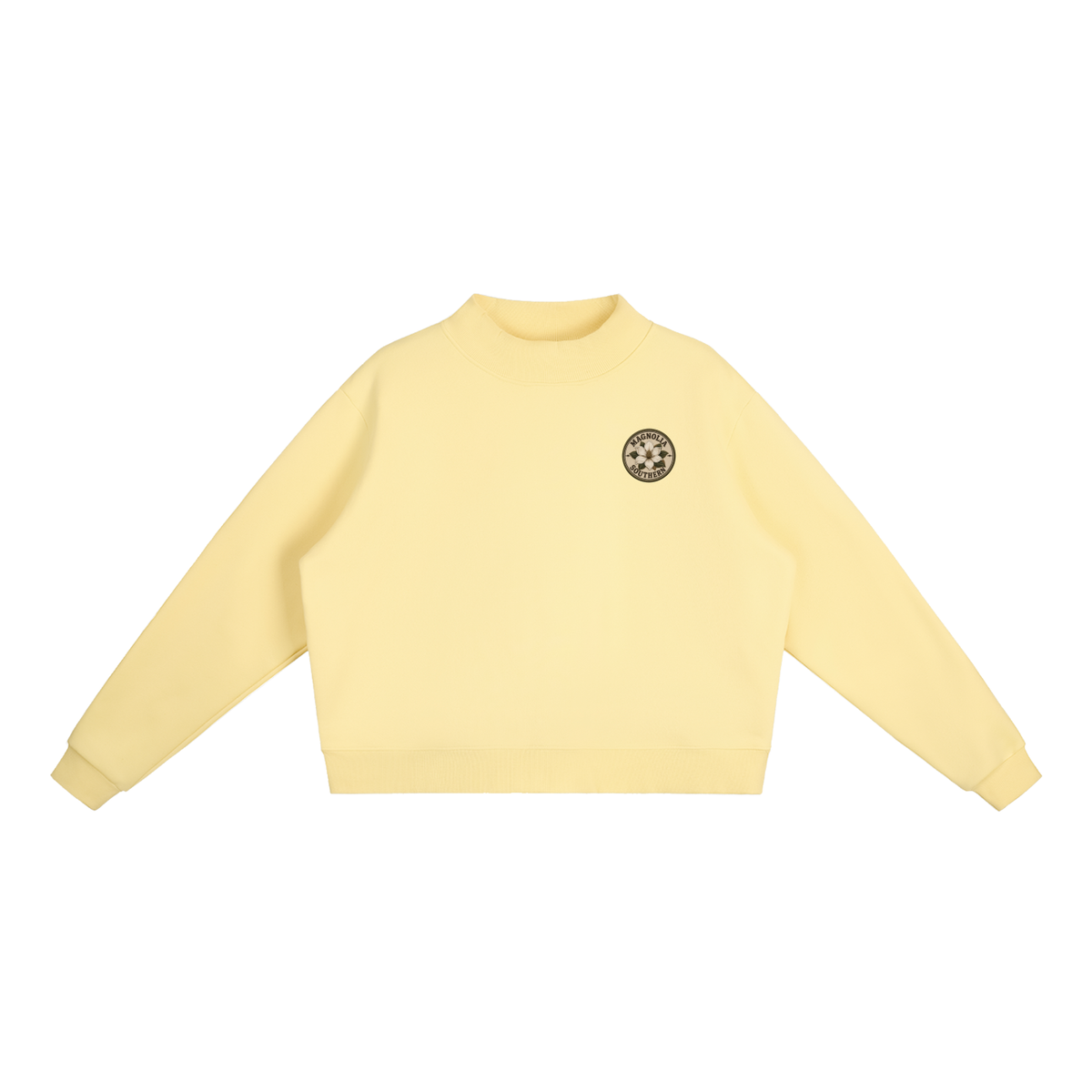 Essential Fleece Mock-Neck Crew Sweatshirt