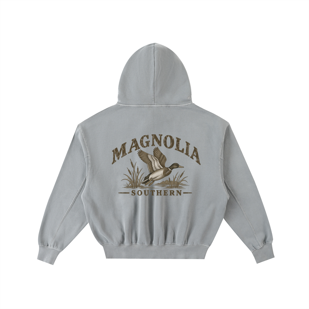 Magnolia Southern Frayed Enzyme Washed Fleece Hoodie