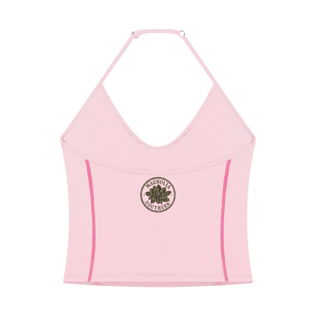 Southern Magnolia Halter Neck Yoga Tank Top