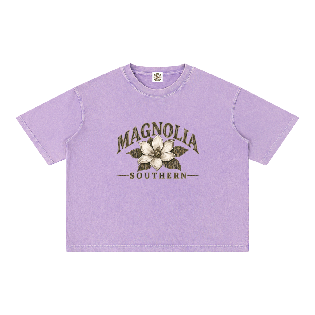 Mineral Wash Boxy Cotton T-Shirt