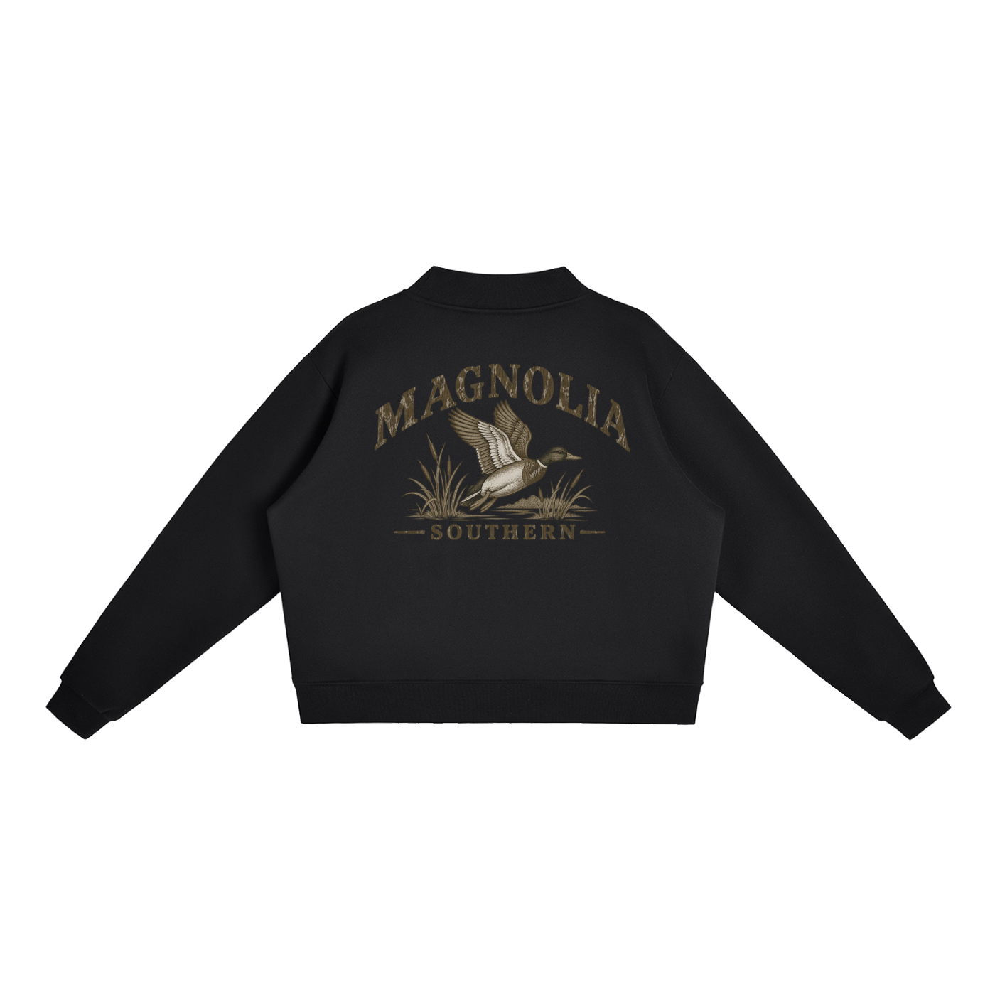 Essential Fleece Mock-Neck Crew Sweatshirt