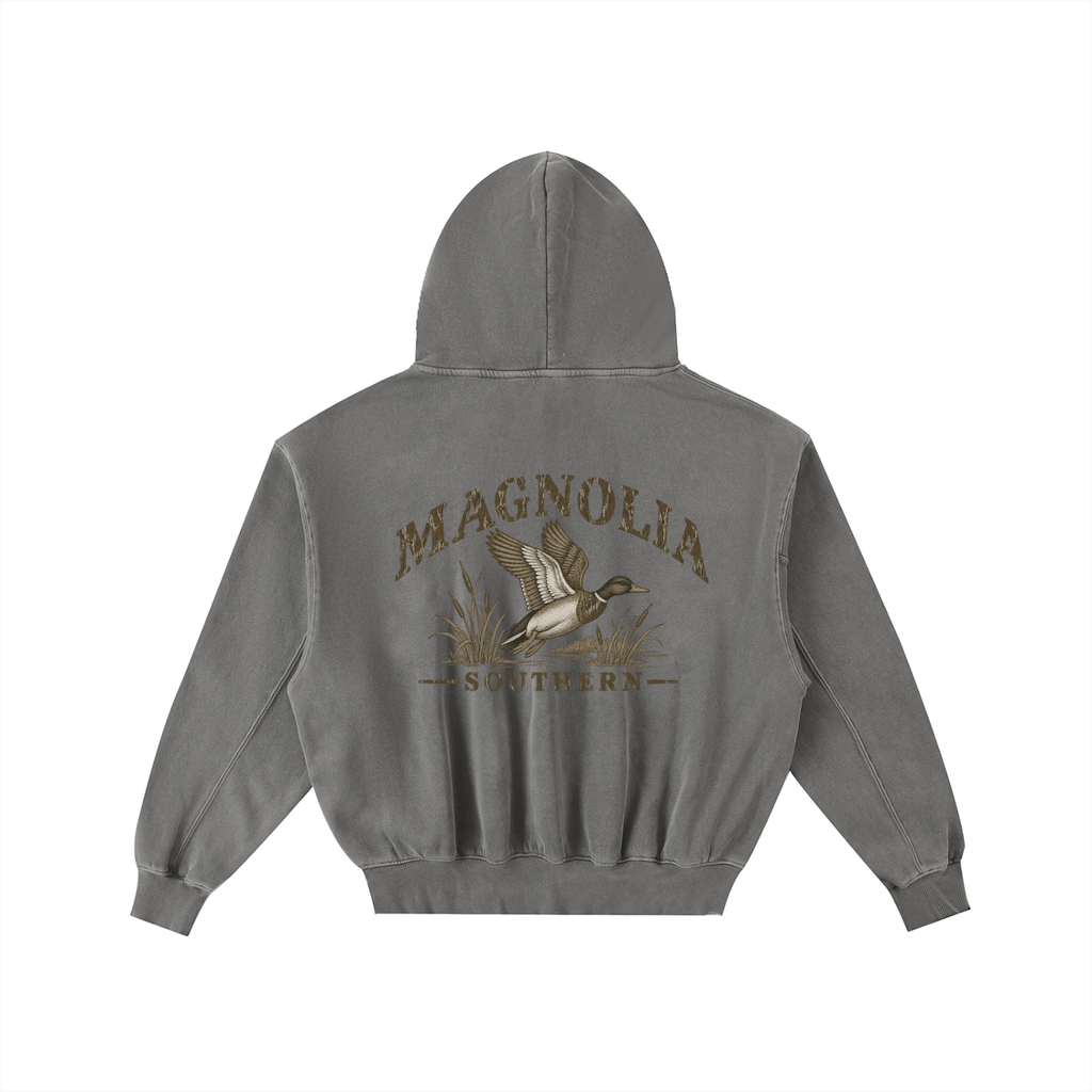 Magnolia Southern Frayed Enzyme Washed Fleece Hoodie